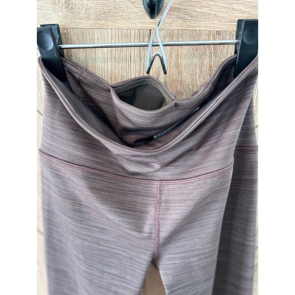 Athleta High Rise Jacquard 7/8 Stretch Leggings Tan Brown Size XS - Picture 3 of 5